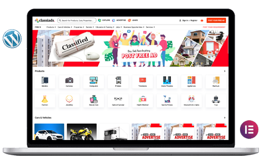 readymade wordpress classified ads website