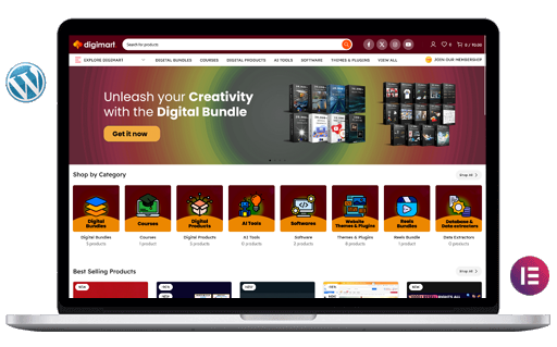 readymade wordpress digital products selling website