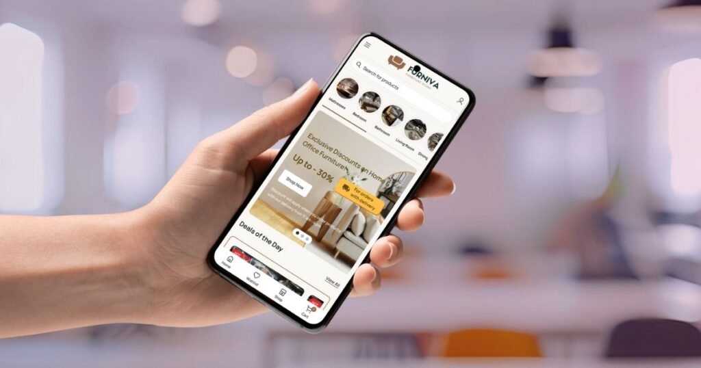 readymade wordpress furniture store website mobile layout