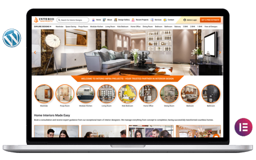 readymade wordpress interior designer website