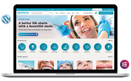 readymade wordpress multispecialty dental clinic website