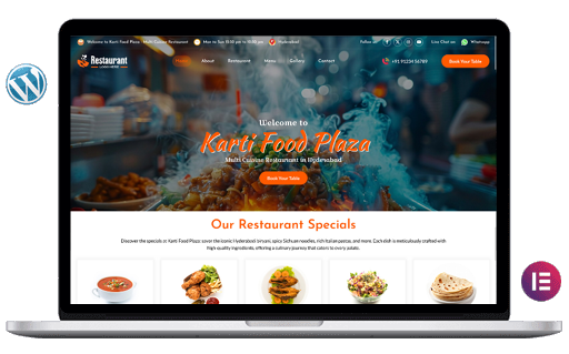 readymade wordpress restaurant website